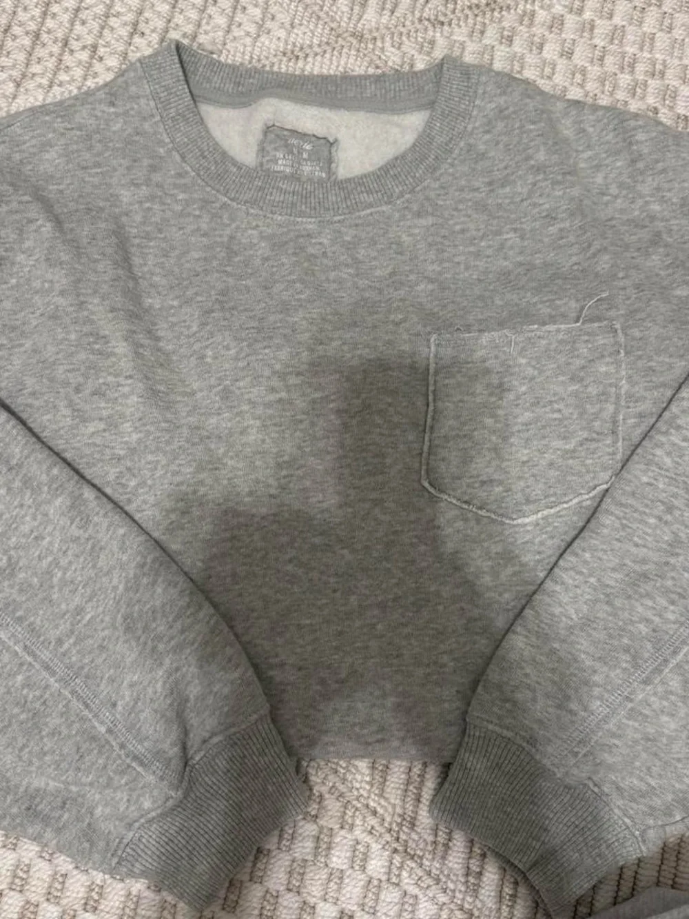 aerie Light Gray Crewneck Pullover